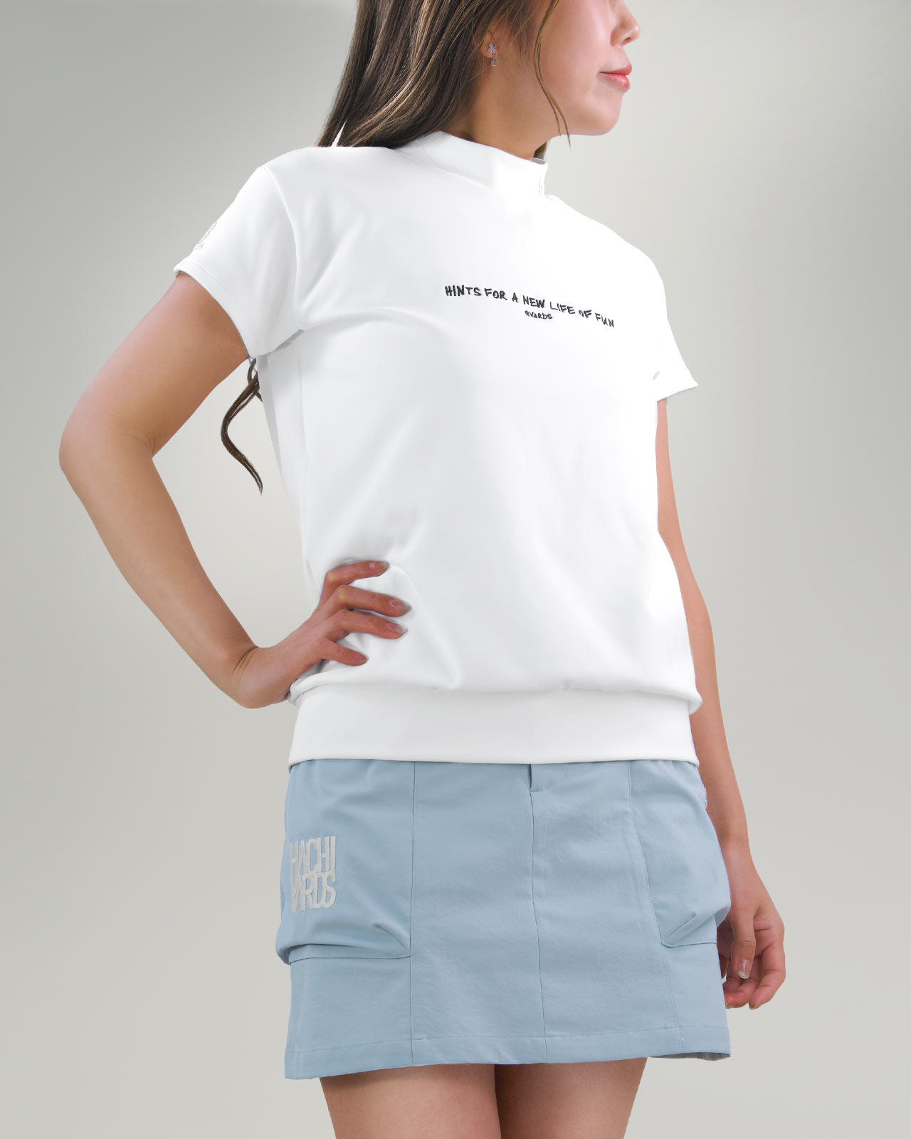 8YARDS レディース HACHIGRAPH2 シャツ ホワイト 8YARDS / Women's MockNeck 6G