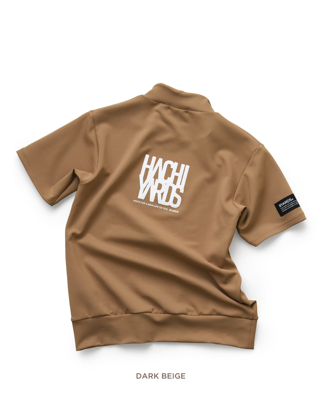 8YARDS ベージュ ハイネック L 8YARDS / Men's Drawcord Mockneck