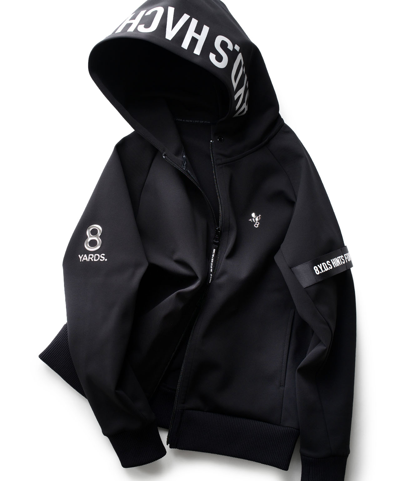 今季 8yards ハチヤーズ フード 中ワタ BIG HOODIE 黒 Ｌ supersum.hu