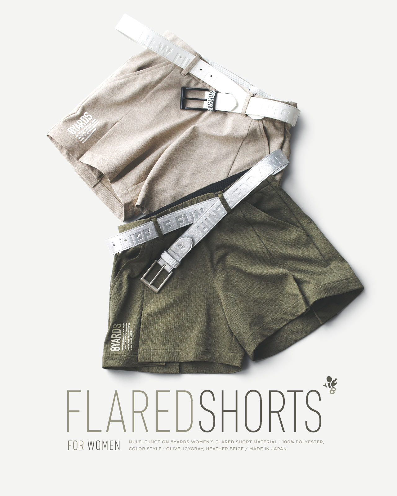 8YARDS / Women's Flared Shorts