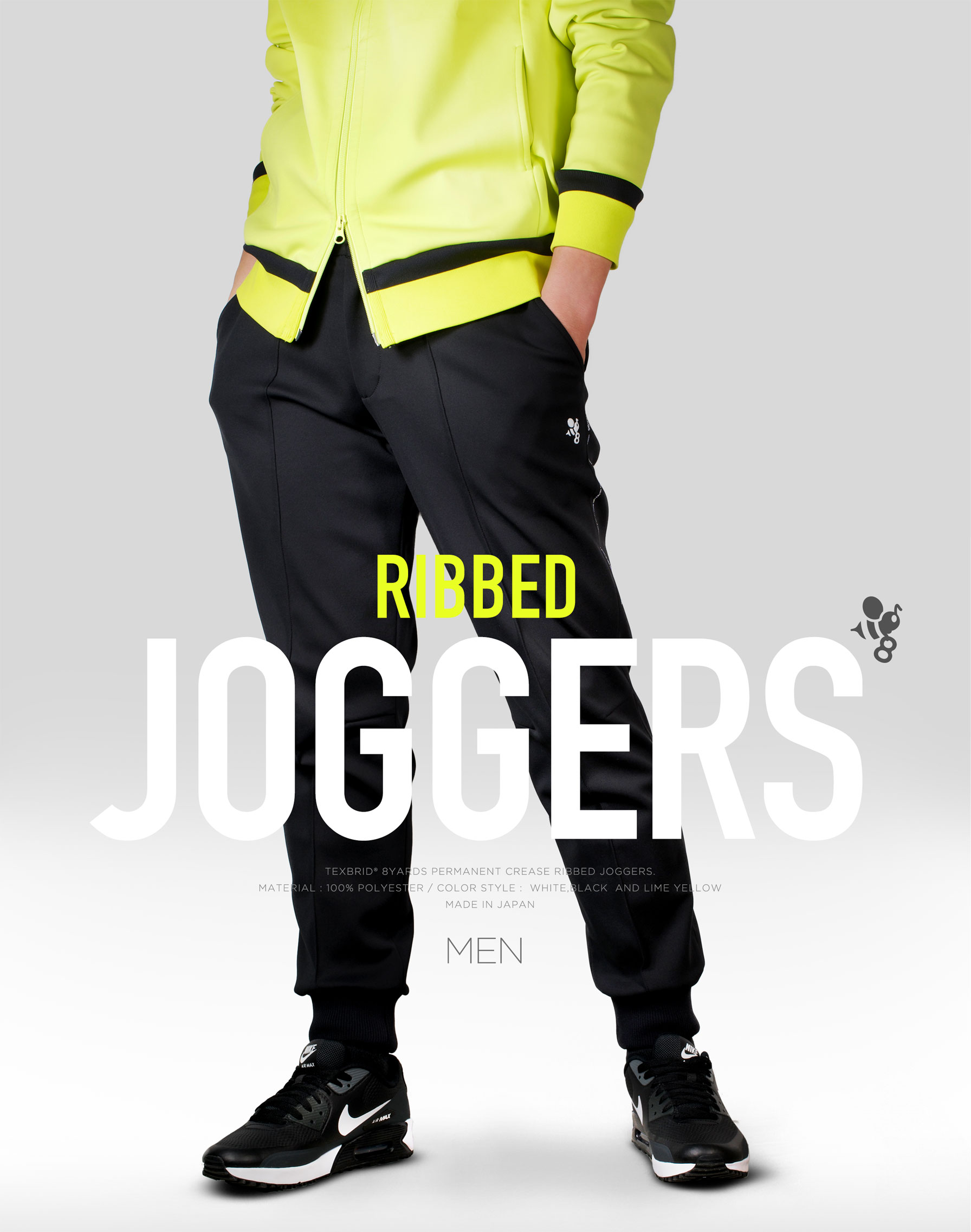 8YARDS Ribbed Joggers | LimeYellow-