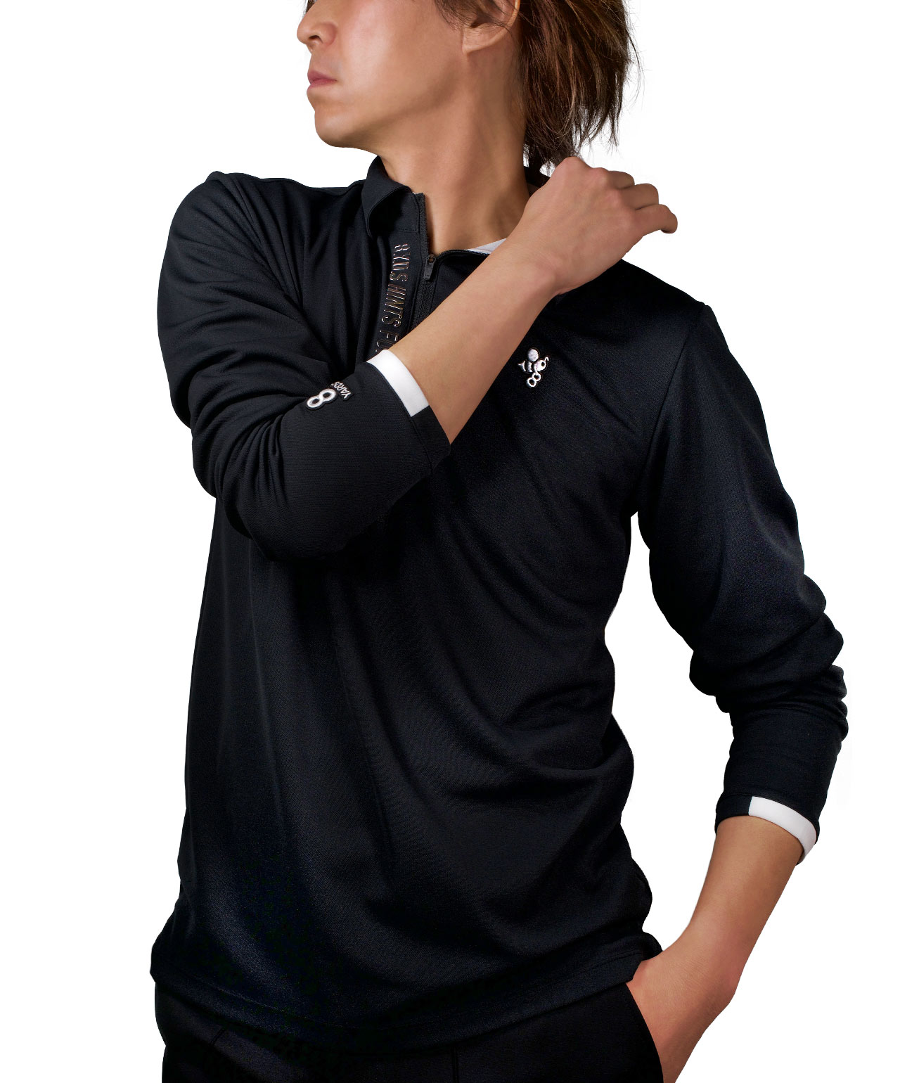 8YARDS | TAGLINE HALF ZIPUP LONGSLEEVES