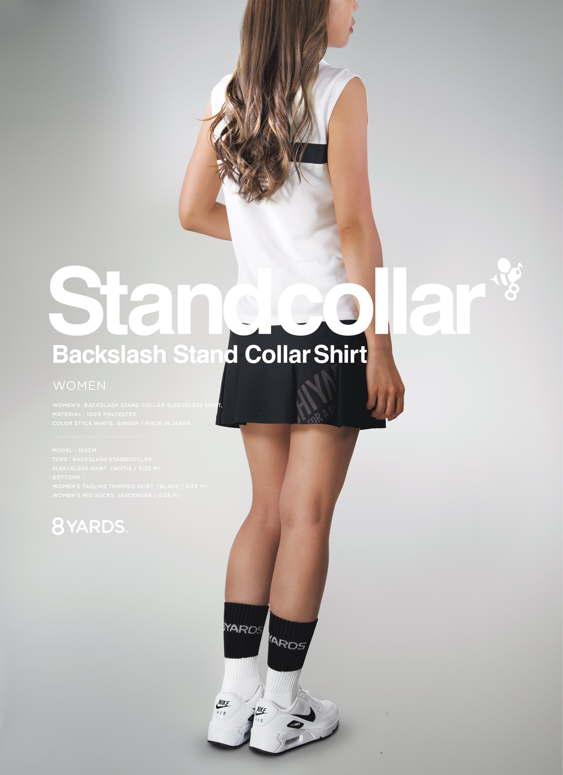 8YARDS BackSlash StandCollarシャツ 8YARDS BackSlash StandCollarシャツ