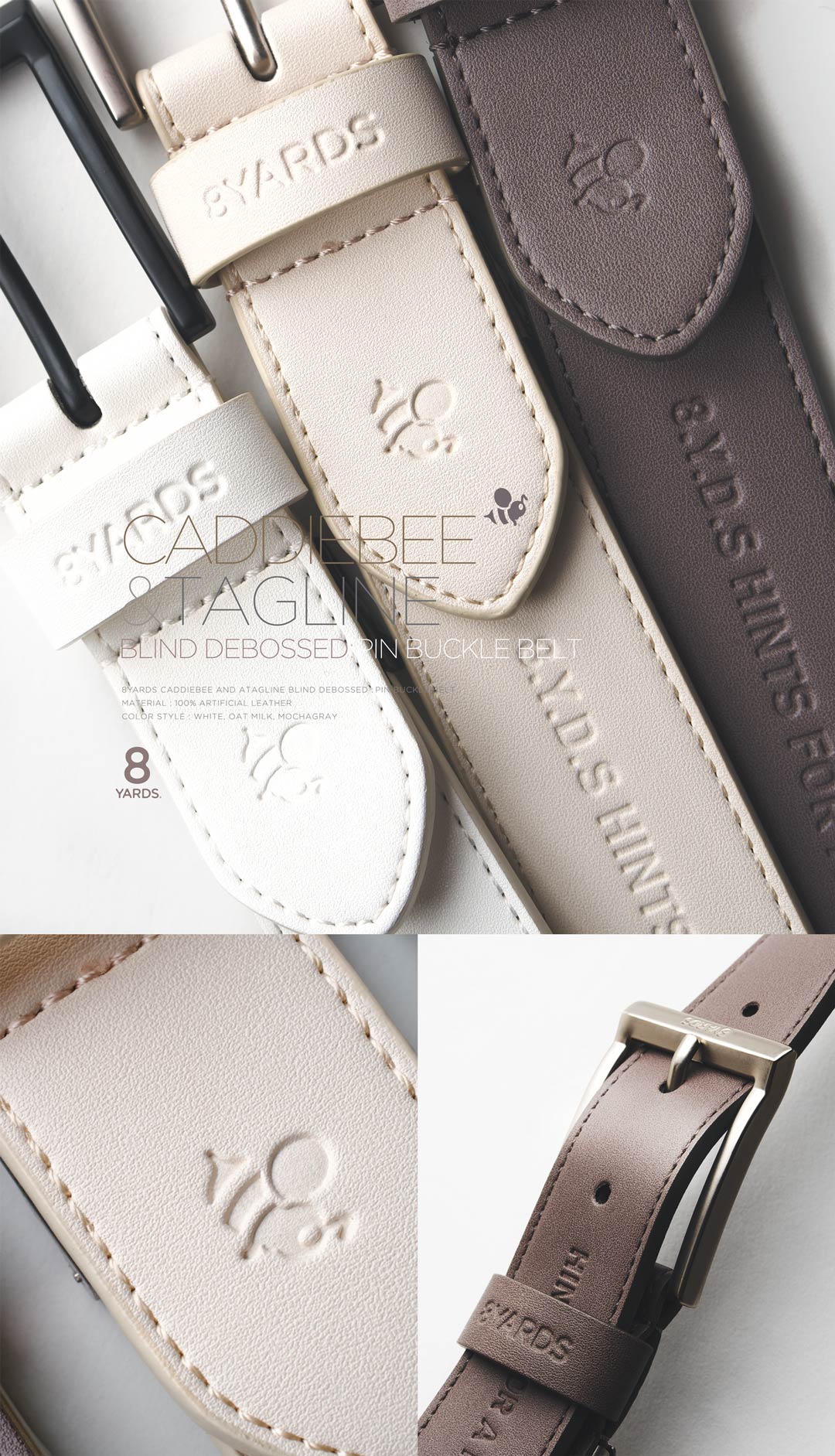 うのにもお得な情報満載！ 8YARDS | CADDIEBEE & TAGLINE DEBOSSED BELT チェス