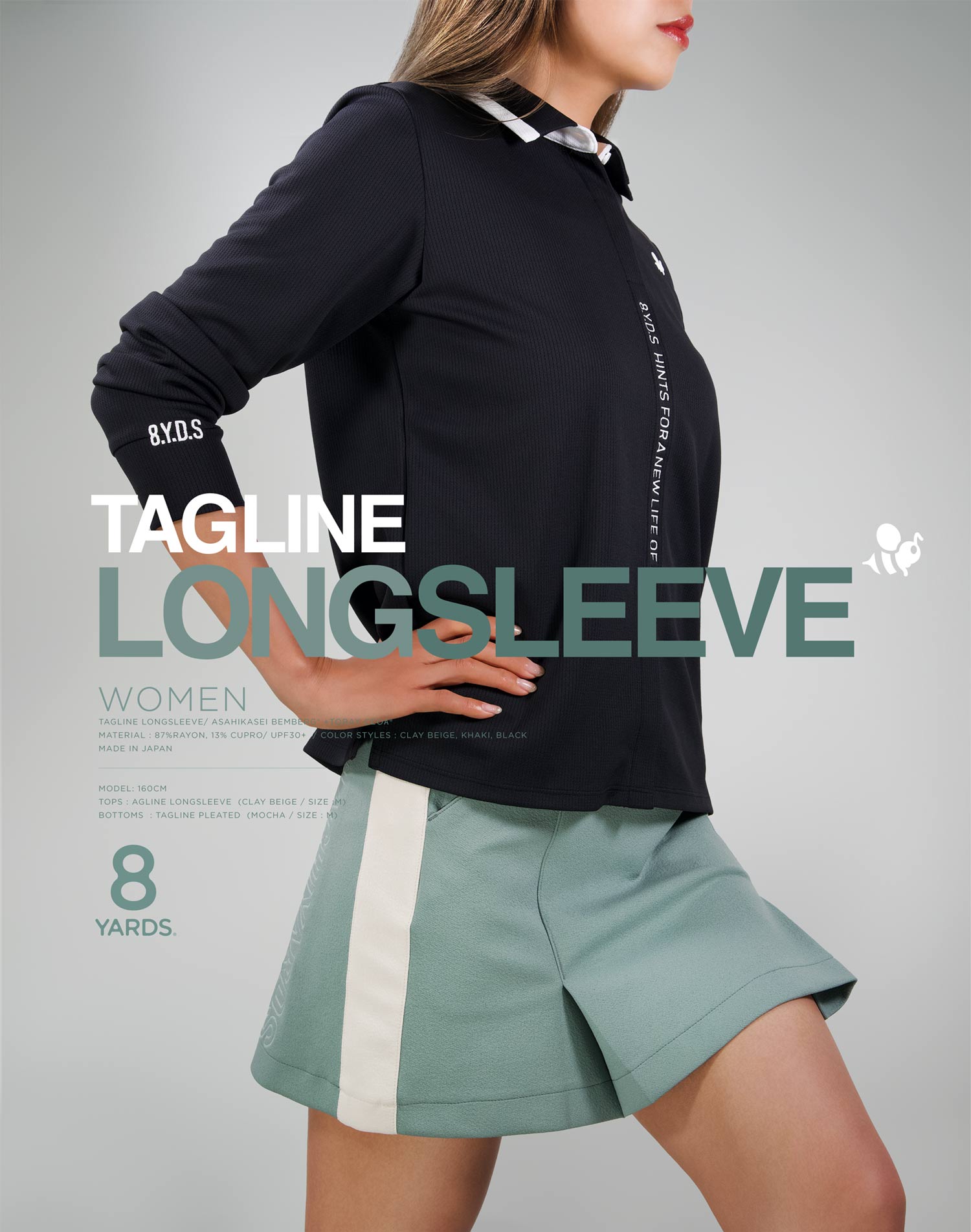 【オリーヴ様新品タグ付】8ヤーズ♪ Typography L 8YARDS | TAGLINE LONGSLEEVE