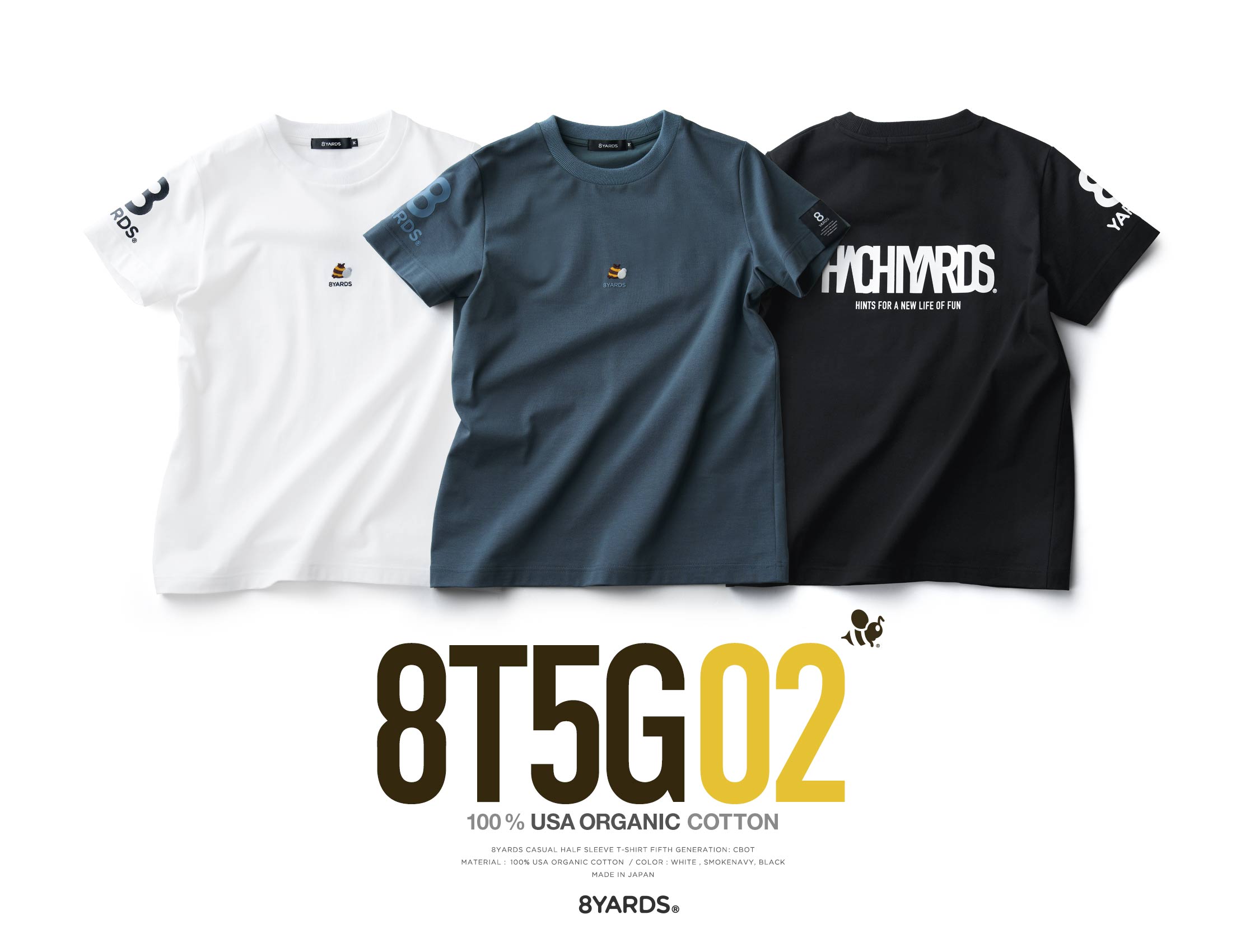 ハチヤーズ　Men’s 8T5G02 CaddieBee Stuck 8YARDS / Men's 8T5G02 CaddieBee Stuck