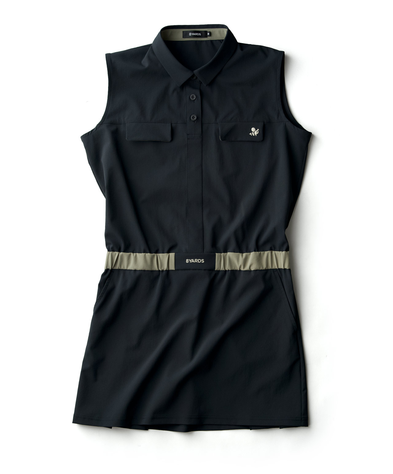 【タグ付試着のみ】8YARDS HACHICAMOプリーツノースリーブドレスXS 8YARDS | SleevelessDress HACHICAMO