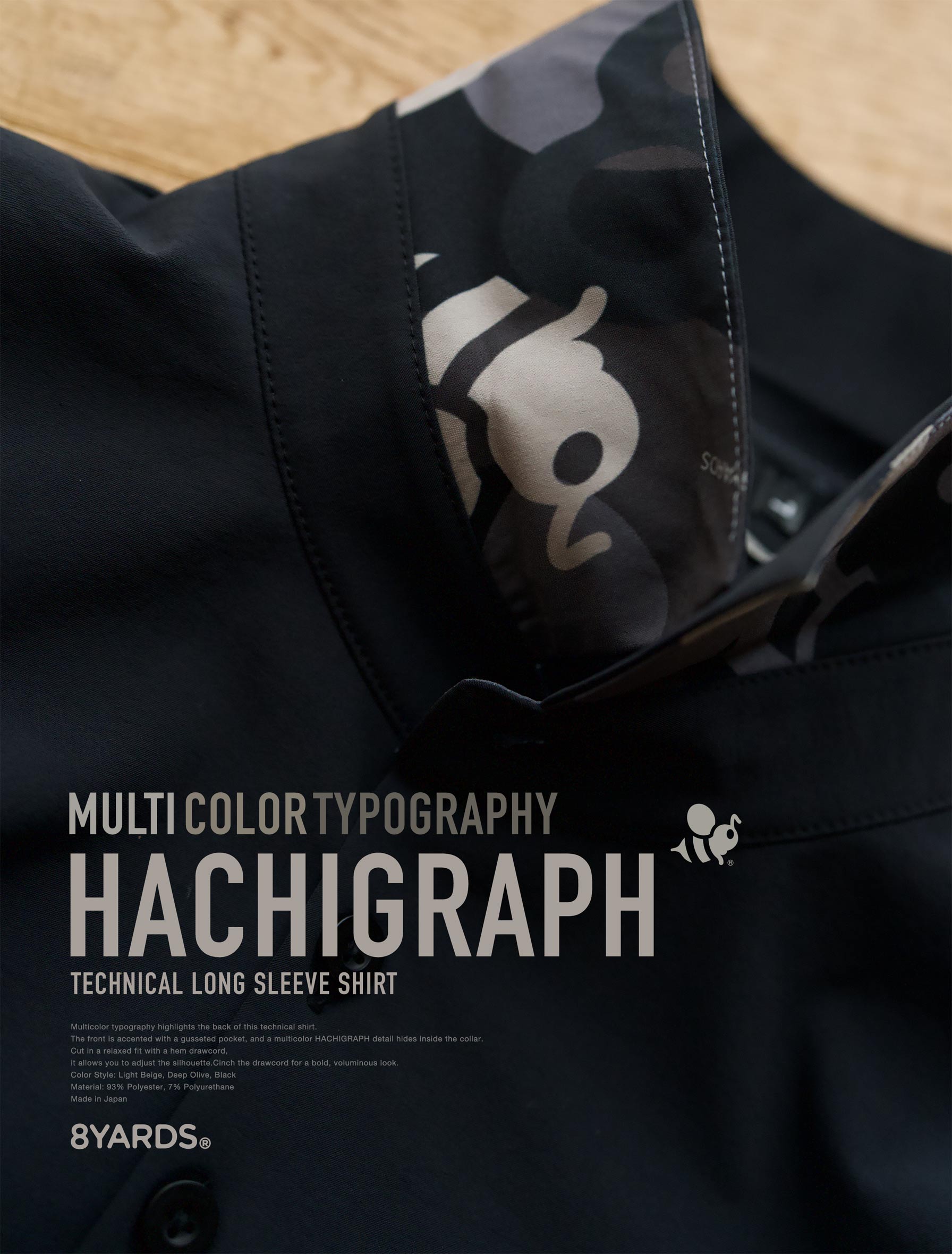 8YARDS | MultiColor TYPOGRAPHY TechnicalShirt